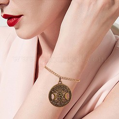 60Pcs Life of Tree Moon Charm Pendant Triple Moon Goddess Pendant Ancient Bronze for Jewelry Necklace Earring Making crafts&nbsp;JX339A