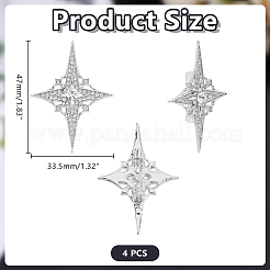 4Pcs Alloy Rhinestone Lapel Pins for Backpack Clothes&nbsp;JEWB-HY0001-64B