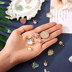 16Pcs 8 Styles Resin Pendants&nbsp;RESI-TA0002-14