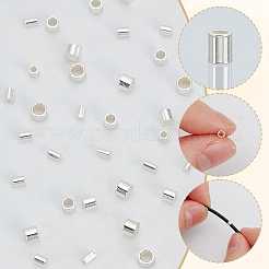 100Pccs 4 Styles 925 Sterling Silver Tube Beads&nbsp;STER-AR0001-06