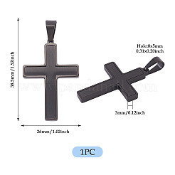 1Pc Brushed 304 Stainless Steel Pendants&nbsp;STAS-TADJ0001-07EB