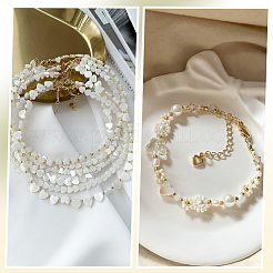 2 Strands Natural Freshwater Shell Beads Strands&nbsp;SHEL-SC0001-85D
