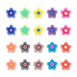 300Pcs 10 Colors Handmade Flower Printed Polymer Clay Beads&nbsp;CLAY-LS0001-08