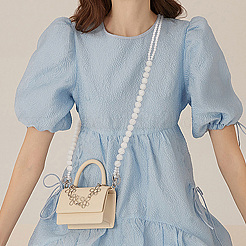 1Pc Acrylic Imitation Pearl Bead Chain Bag Handle&nbsp;FIND-PH0009-62A