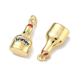 Brass Enamel Pendants&nbsp;KK-Z153-15G