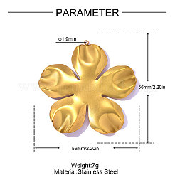 304 Stainless Steel Big Pendants&nbsp;STAS-OY016-51G
