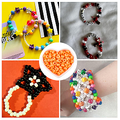 800Pcs Spray Painted Plastic Beads&nbsp;KY-SP0001-56A