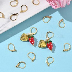 SHEGRACE Brass Leverback Earring Findings&nbsp;XGR0071G-48G