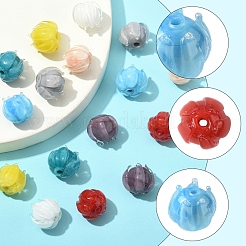 16Pcs 8 Colors Handmade Lampwork Beads&nbsp;LAMP-FS0001-25