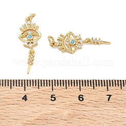 Brass Micro Pave Cubic Zirconia Pendants&nbsp;KK-A291-27B-G