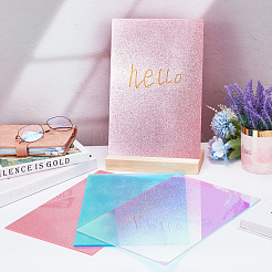 2 Sheets Glitter Acrylic Sheet&nbsp;DIY-CP0007-51