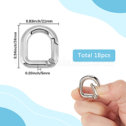 18Pcs Alloy Spring Gate Rings&nbsp;FIND-SC0014-06P