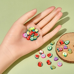 100Pcs 10 Style Handmade Polymer Clay Beads Set&nbsp;CLAY-YW0001-55