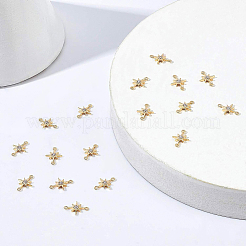 Brass Micro Pave Cubic Zirconia Links&nbsp;ZIRC-BC0001-01