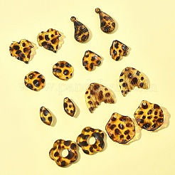 16Pcs 8 Styles Transparent Acrylic Pendants&nbsp;OACR-FS0004-06