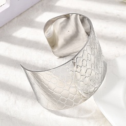 316L Surgical Stainless Steel Cuff Bangles&nbsp;BJEW-D454-01B-P