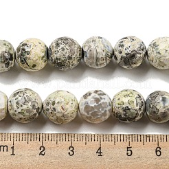 Faceted Natural Fire Crackle Agate Beads Strands&nbsp;G-F447-12mm-H03