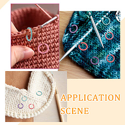 60Pcs Alloy Knitting Stitch Marker Rings&nbsp;FIND-NB0003-46
