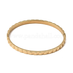 304 Stainless Steel Textured Hinged Cuff Bangles for Women&nbsp;SA-CBAC920-18G