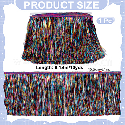 Polyester Tassel Lace Trim&nbsp;OCOR-WH0070-250A