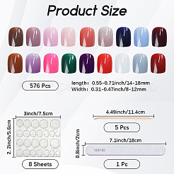 ABS Plastic Pure Color Press On False Nails&nbsp;MRMJ-WH20004-32A
