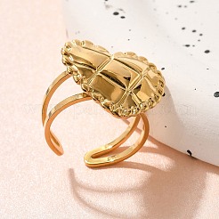 304 Stainless Steel Open Cuff Rings for Women&nbsp;LS-STAS-Z108-05G-03