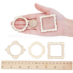Undyed Wood Pendants&nbsp;WOOD-I004-36