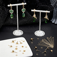 304 Stainless Steel Ball Post Stud Earring Findings & Flat Head Pins & Ball Head Pins & Eye Pin & Jump Rings&nbsp;STAS-BBC0010-38G