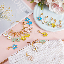 Alloy Enamel Flower Pendant Decoratoins&nbsp;HJEW-SC00060