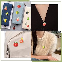 10Pcs 10 Styles Fruit Theme Enamel Pins&nbsp;JEWB-CJ0001-83