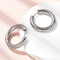 316F Stainless Steel Hoop Earrings&nbsp;EJEW-D341-01F-P