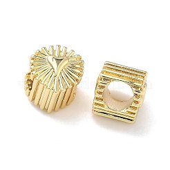 Brass European Beads&nbsp;KK-P349-09G