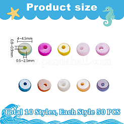 500Pcs 10 Styles Natural Shell Beads&nbsp;BSHE-GA0001-04
