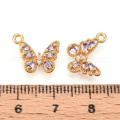 Brass Micro Pave Cubic Zirconia Charms&nbsp;KK-N262-112A-G