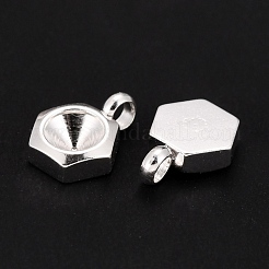 201 Stainless Steel Pendant Rhinestone Settings&nbsp;STAS-G224-28S
