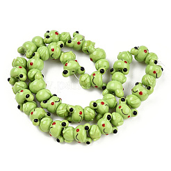 Handmade Bumpy Lampwork Beads Strands&nbsp;LAMP-T007-16B-01