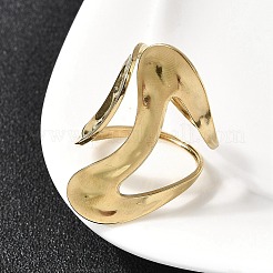 304 Stainless Steel Cuff Rings for Women&nbsp;RJEW-A077-01G