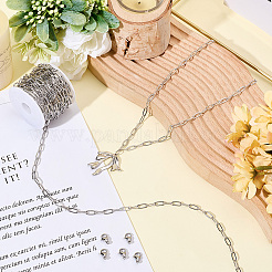 DIY 304 Stainless Steel Paperclip Chains Necklaces/Bracelets Making Kits&nbsp;DIY-SC0029-32