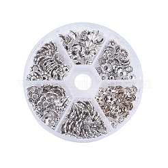 1Box Mixed Style Tibetan Style Alloy Bead Caps&nbsp;TIBE-X0018-01