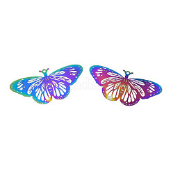 Ion Plating(IP) 201 Stainless Steel Filigree Pendants&nbsp;STAS-S118-102