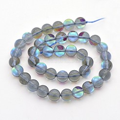 Round Synthetic Moonstone Beads Strands&nbsp;G-M210-8mm-05