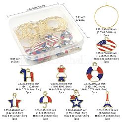 Independence Day DIY Wine Glass Charms  Making Kits&nbsp;DIY-FS0009-55