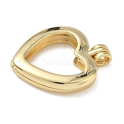 Heart Brass Locket Pendants&nbsp;KK-L257-05G