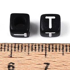 Initial Acrylic Horizontal Hole Beads&nbsp;X-OACR-ZX006-35T