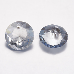 Faceted Glass Rhinestone Charms&nbsp;RGLA-F051-8mm-001BS