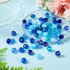 60Pcs 12 Colors Blue Color Theme Glass European Beads&nbsp;GPDL-TA0001-10