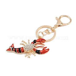 Lobster Alloy Rhinestone Pendant Decoration Keychains&nbsp;KEYC-B019-04