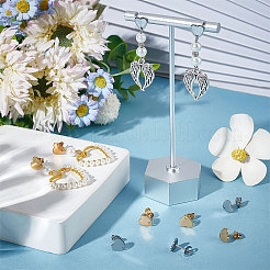 40Pcs 2 Colors 304 Stainless Steel Heart Stud Earring Findings&nbsp;STAS-BBC0002-37