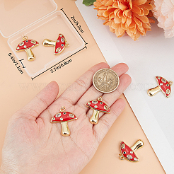6Pcs Autumn Theme Real 18K Gold Plated Brass Micro Pave Cubic Zirconia Pendants&nbsp;ZIRC-BBC0002-34