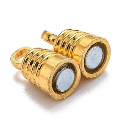 Brass Magnetic Clasps with Loops&nbsp;KK-O134-11G
